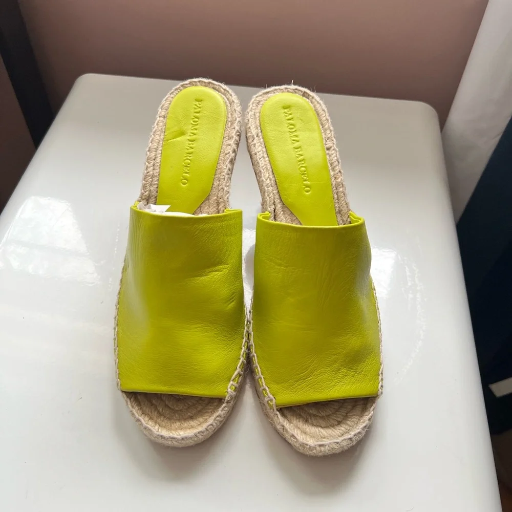 PALOMA BARCELO Leonor Slide Sandal in‎ Mint Size 39